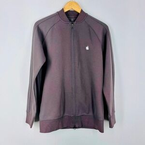 Apple Employee Exclusive Full Zip Track Jacket Purple Grey Mens Small Bomber